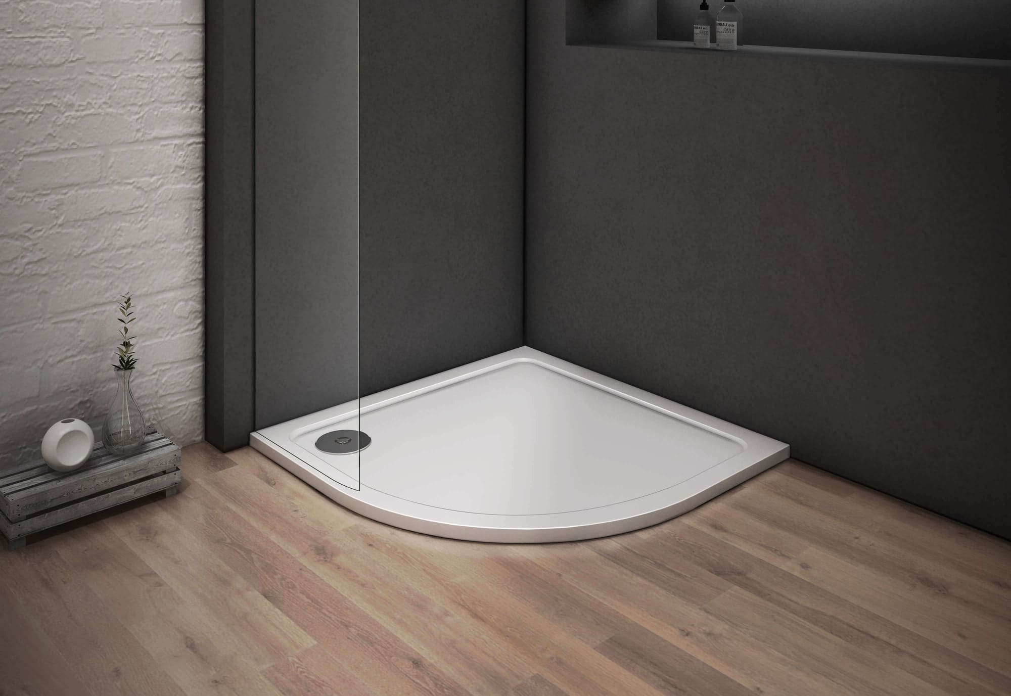 Quadrant Shower Tray - Sizes: 760 x 760 mm to 1200mm x 900mm