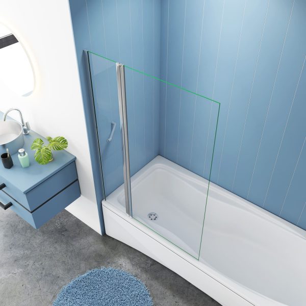 Twin Panel Square Bath Screen With Fixing Arm Twin Panel Bath Screen With Fixing Arm Chrome B2S 1014 6Sq Main Image Front Square V2B-10C Mlh Products