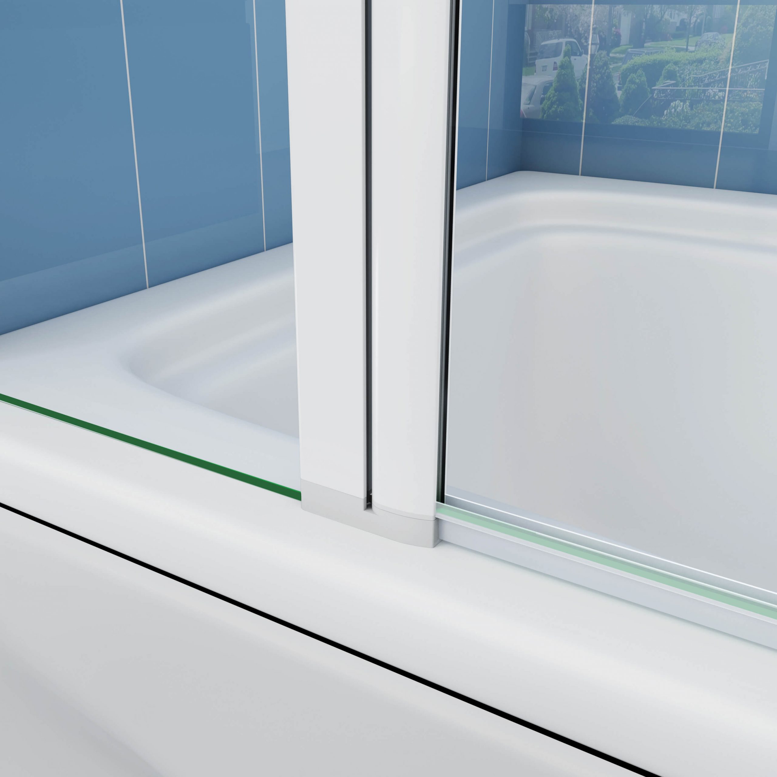 Twin Panel Radius Bath Screen With Fixing Arm And Towel Rail Twin Panel Bath Screen With Fixing Arm And Handle White B2W 1014 6Rh B Pivot Scaled Mlh Products