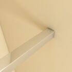 Walk In Wetroom Full Set Corner Fit 7 Close-up of the silver walk-in shower support bar secured to the bathroom wall